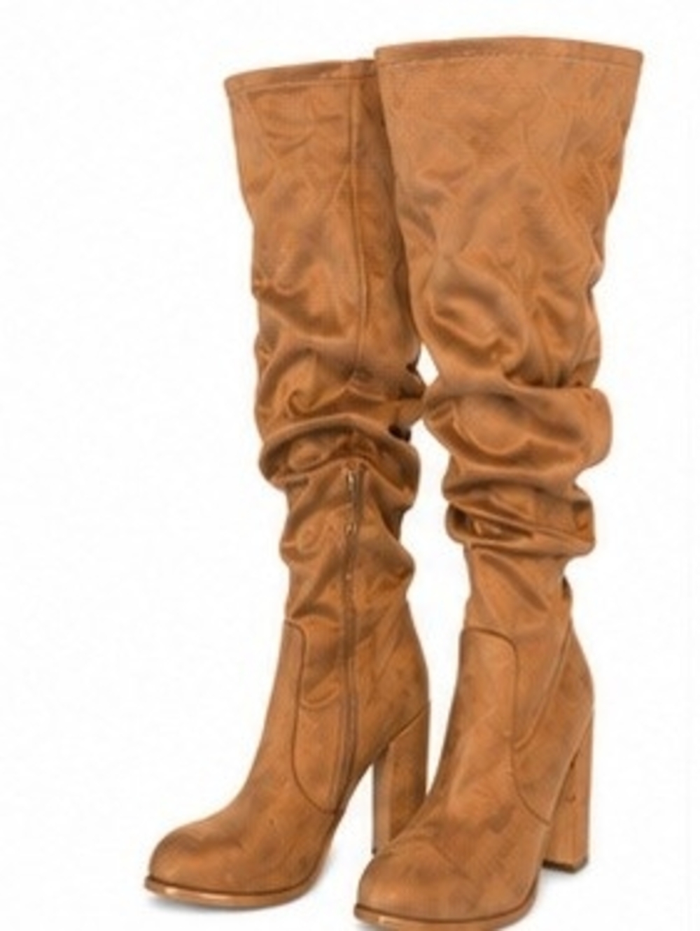 Women's Tall Slouchy High-Heel Boots - Tan